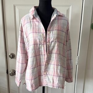 Vintage LL Bean Fleece Lined Button Up Shacket Medium